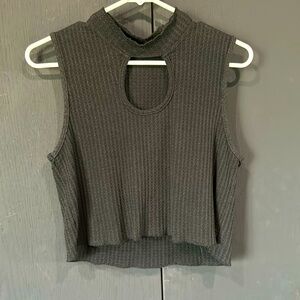 POL keyhole front, black tank top blouse - size M